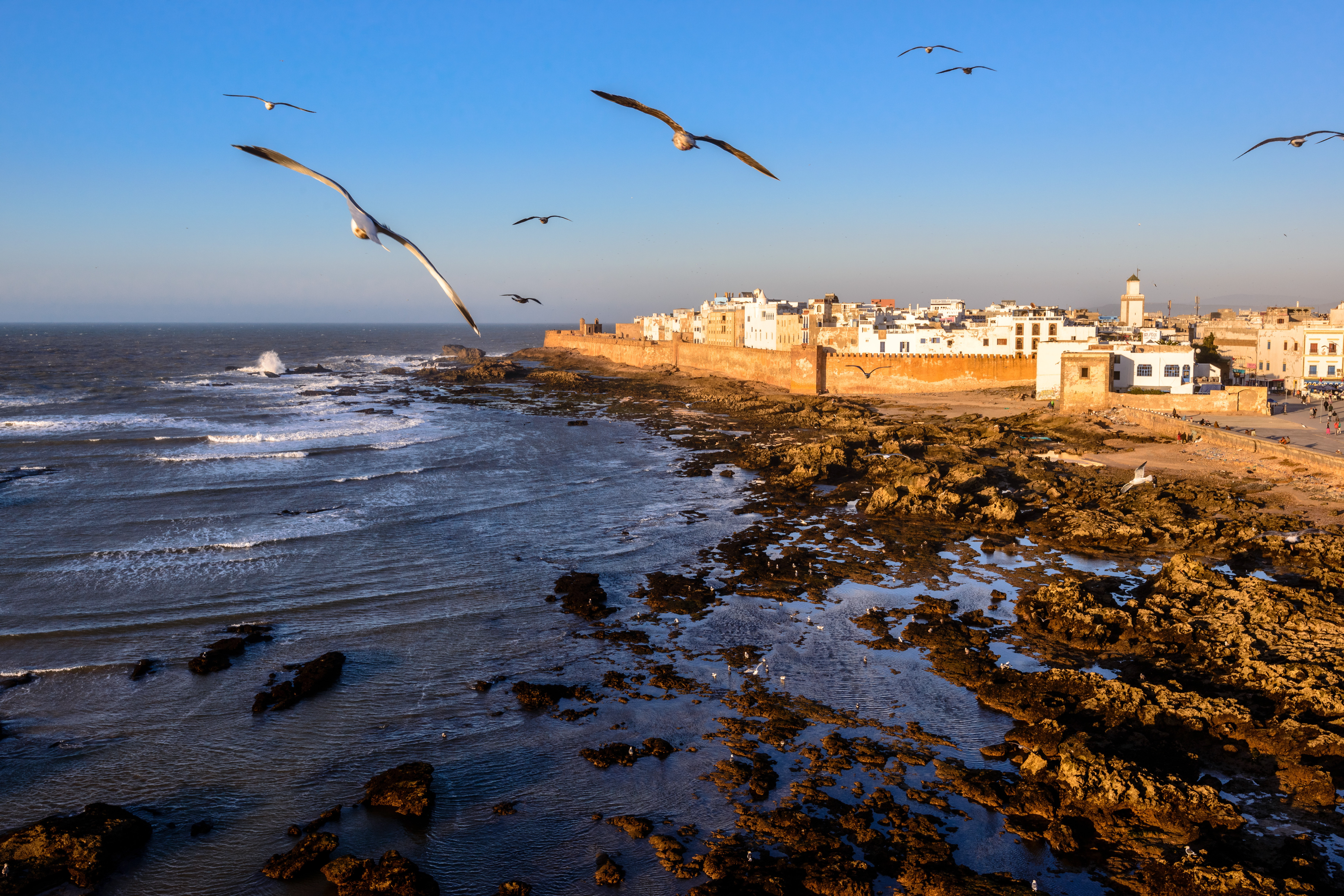 View of the Atlantic Ocean from Essaouira during an essaouira tour from marrakech.