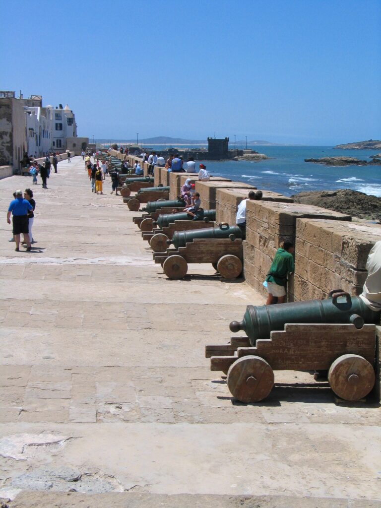 Historic Essaouira Remparts overlooking the Atlantic Ocean during an essaouira tour from marrakech.