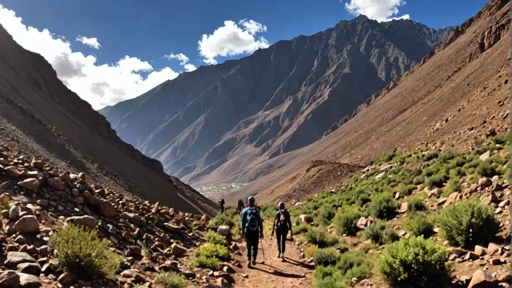 From Desert Plains to Mountain Peaks: The Ultimate Atlas Mountains Trek 10 Image capturing exploration of popular trekking routes in the Atlas Mountains.