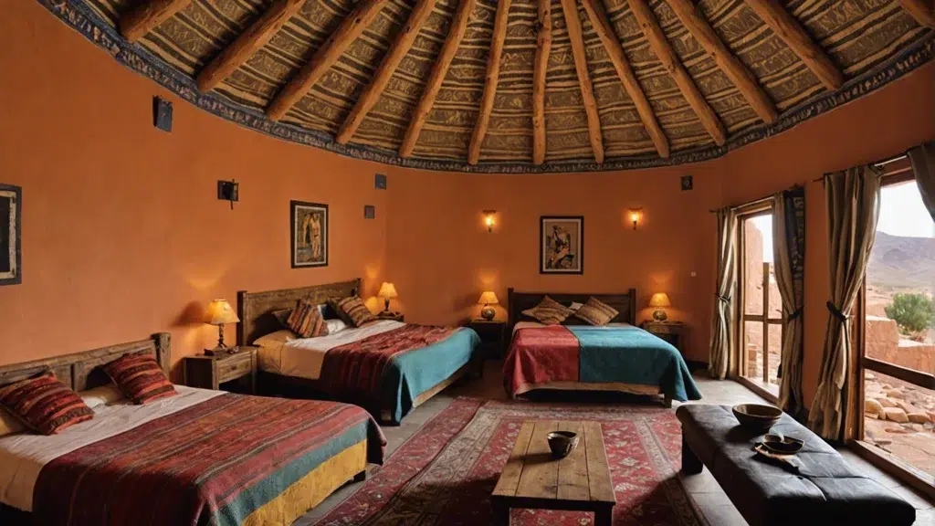 From Desert Plains to Mountain Peaks: The Ultimate Atlas Mountains Trek 13 Image showcasing various accommodation options available during the trek.