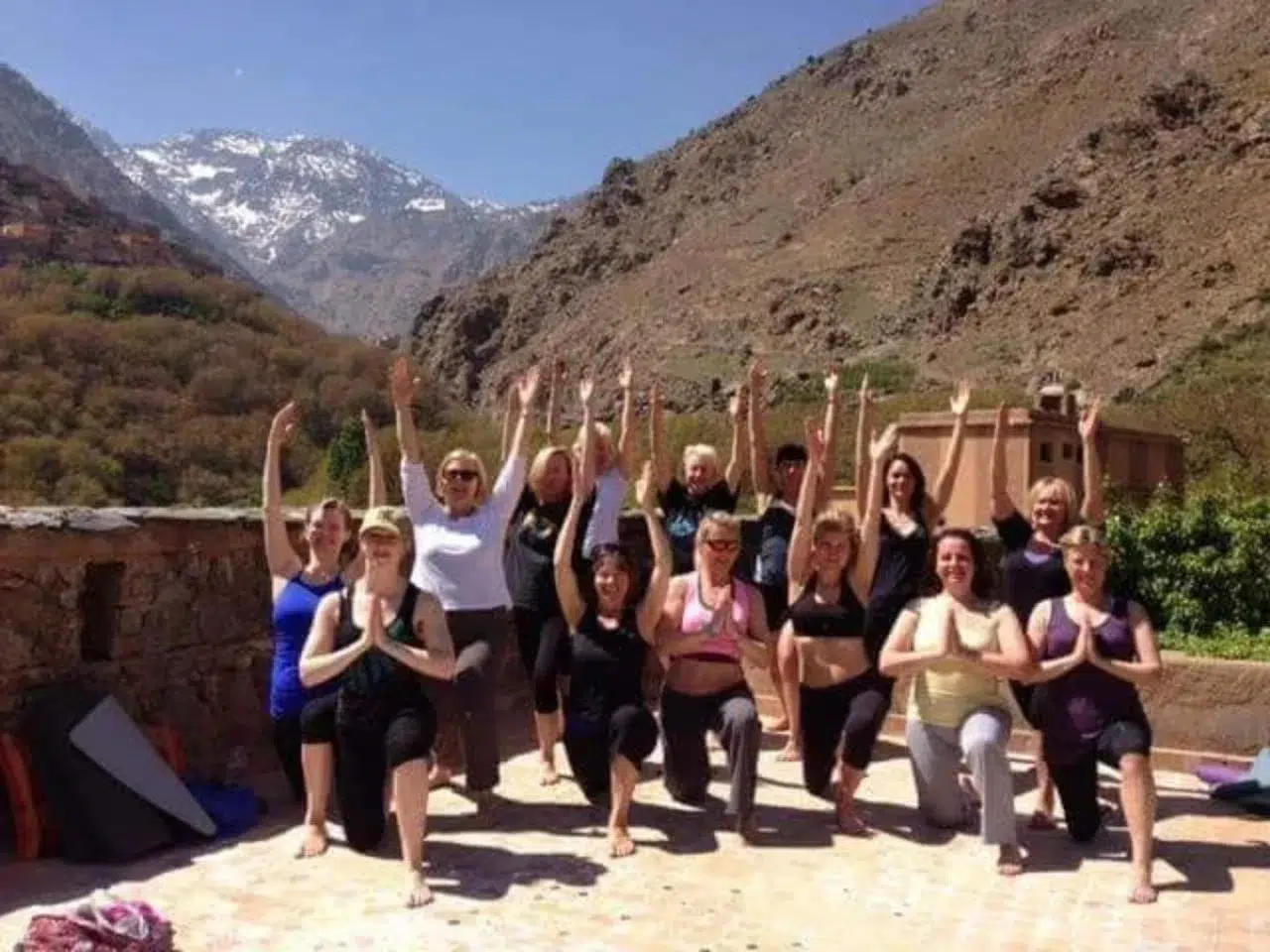 Scenic view of a traditional Berber village nestled in the Atlas Mountains during a 3-day trek.